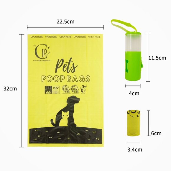 CPC Pets Poop Bags made from corn starch unscented waste bag, Leak proof 270Bags - Picture 2 of 12